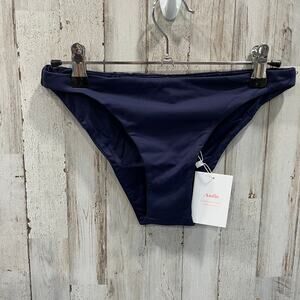 New! Andie The Cheeky Bikini Bottom Navy Blue Womens Size XS